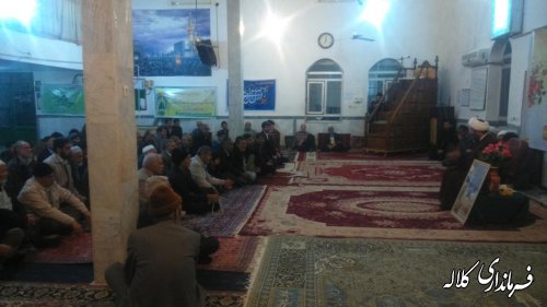 برگزاری مراسم گرامیداشت هفته وحدت با حضور فرماندر در مسجد امام جعفر کلاله