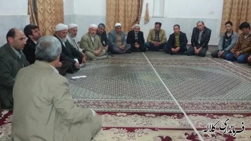 دیدار فرماندار کلاله با دهیاران و اعضای شورای اسلامی دهستان زاو کوه
