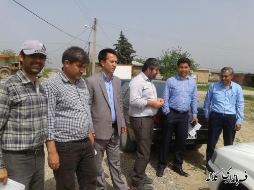 بازدید معاون فرماندار کلاله از پروژه گاز رسانی به روستای داز