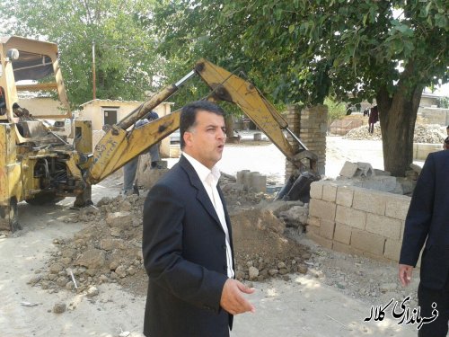 بازدید بخشدار مرکزی از بازگشایی معابر ونصب علمک گاز روستای مالای شیخ  غراوی