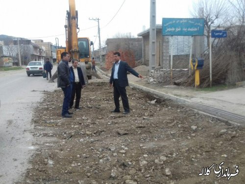 بازدیدبخشداری مرکزی از پروزه آسفالت روستای قوجمز دهستان آقسو