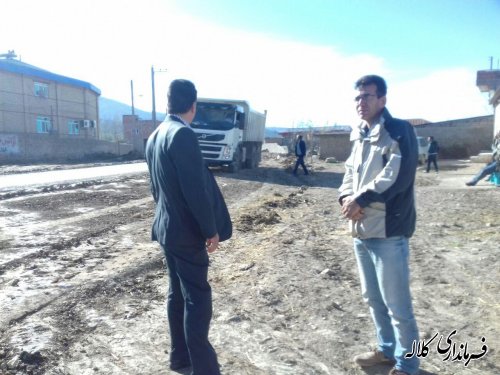 معابر روستای صالح آباد دهستان آقسو بخش مرکزی شن ریزی وبهسازی شد