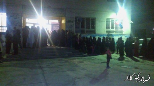 حضور مردم کلاله تا پاسی از شب در شعب اخذ رای