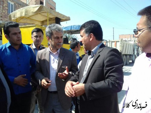 آغاز اجرای پروژه آسفالت روستای قوجمز  دهستان آقسو بخش مرکزی