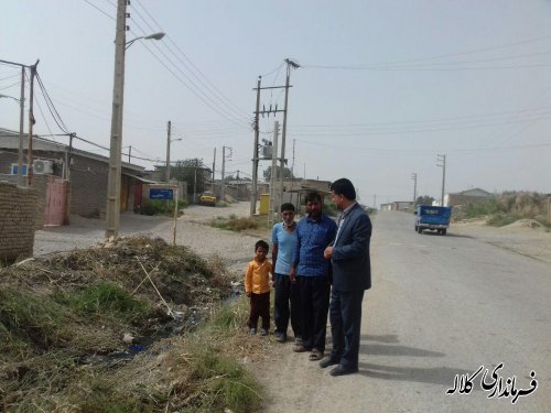 بازدید بخشدار مرکزی از روستای زابلی محله قره شور 
