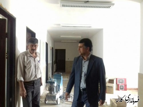 بازدید بخشدار مرکزی از پروژه احداث مرکز خدمات درمانی روستای قره شور