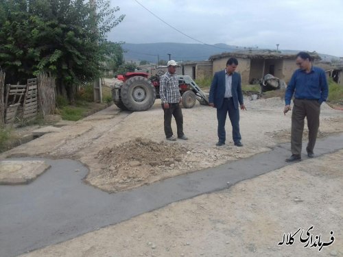 مرمت وبهسازی معابر روستای اجن سنگرلی دهستان آقسو بخش مرکزی