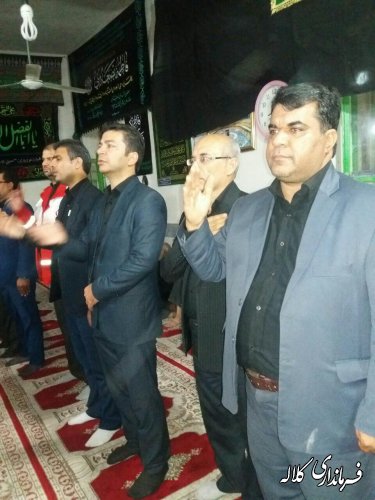 حضور فرماندار و مسئولین شهرستان کلاله در مراسم عزاداری سید و سالار شهیدان