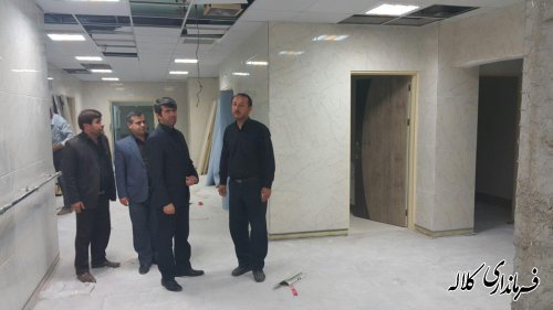 بازدید فرماندار کلاله از زایشگاه در حال ساخت بیمارستان رسول اکرم ص