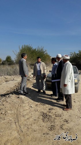 بازدید بخشدار پیشکمر از اجرای پروژه جدول کشی در روستاهای بخش
