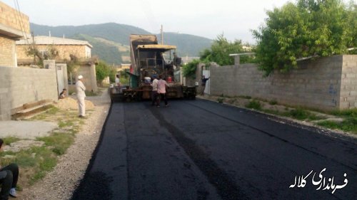 اجرای پروژه جدول و همچنین زیرسازی و آسفالت معابر روستای اجن سنگرلی دهستان آقسوی بخش مرکزی 