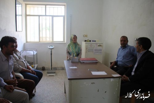 بازدید بخشدار پیشکمر از خانه بهداشت روستای قره آغاچ