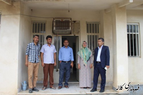 بازدید بخشدار پیشکمر از خانه بهداشت روستای قره آغاچ