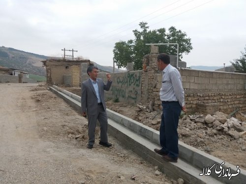 بازدید بخشدار پیشکمر از پروژه هدایت آبهای سطحی روستای گرگاندوز 