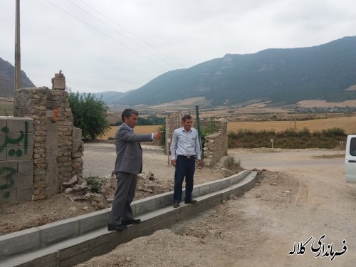 بازدید بخشدار پیشکمر از پروژه هدایت آبهای سطحی روستای گرگاندوز 