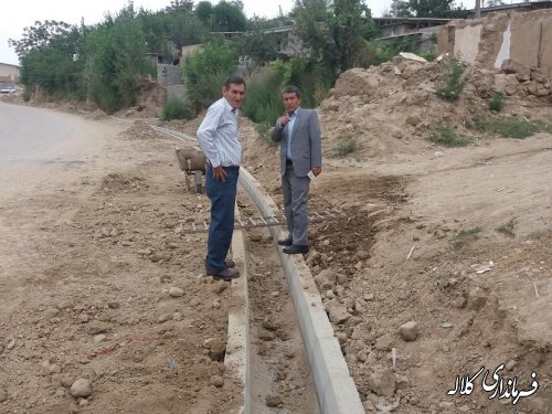 اجرای پروژه هدایت آبهای سطحی روستای خوجه یاپاقی دهستان عرب داغ بخش پیشکمر