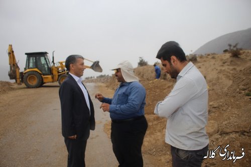 بازدید بخشدار پیشکمر از اجرای عملیات گاز رسانی روستای یل چشمه علیا