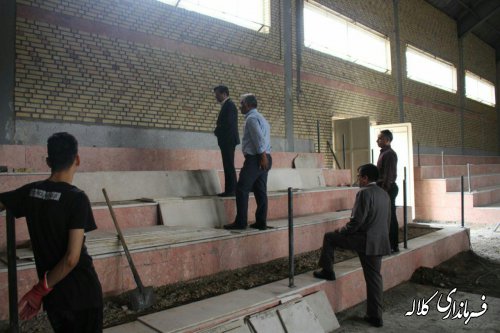 بازدید فرماندار کلاله از آماده سازی سالن ورزشی روستای قره یسر