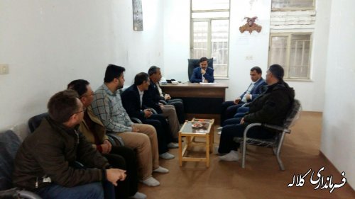 نشست فرماندار کلاله با اعضاء و پیمانکاران شرکت تعاونی خبازان