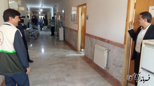 مانور آمادگی در برابر زلزله در مرکز بهداشت و درمان کلاله اجرا شد