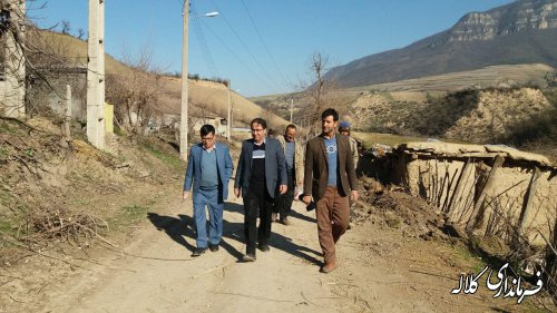 بازدید بخشدار پیشکمر از اجرای طرح هادی روستای سوار وسط