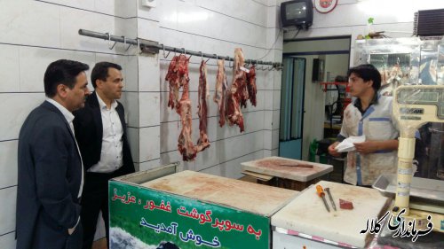 بازدید فرماندار کلاله از مراکز توزیع گوشت تنظیم بازار