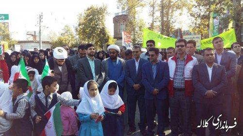 راهپیمایی استکبار ستیزی ۱۳ آبان با شکوه هر چه تمام در شهرستان کلاله برگزار شد