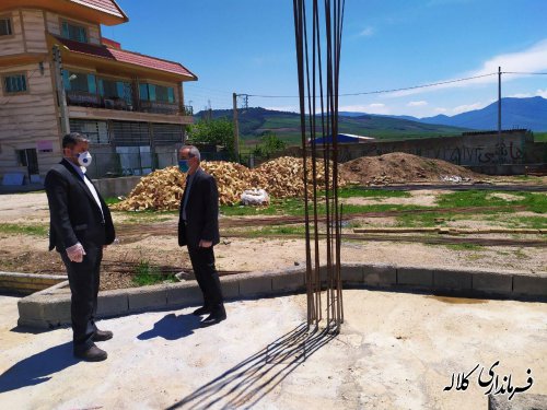 بازدید فرماندار کلاله از روند ساخت مدرسه خیرساز مرحوم عطایی