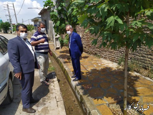 بازدید فرماندار کلاله از روند اجرای پروژه های عمرانی روستای بربرقلعه