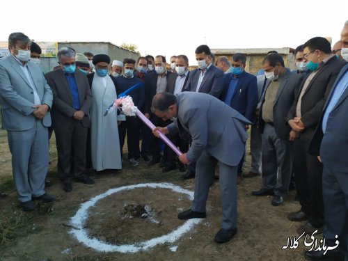 کلنگ احداث مدرسه ۶ کلاسه در روستای کاظم خوجه به زمین زده شد