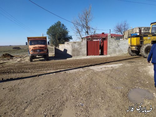 بازدید فرماندار شهرستان کلاله از روند اجرای پروژه های عمرانی در محله چشمه نیل