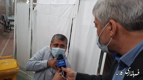 بازدید فرماندار کلاله از مرکز تجمیعی واکسیناسیون شهید سلیمانی