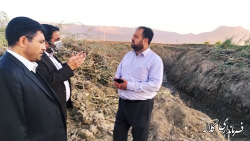 بازدید فرماندار کلاله از لایروبی رودخانه محدوده خیابان شهید بهشتی