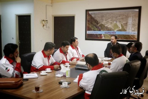 دیدار مدیر عامل جمعیت هلال احمر استان با فرماندار کلاله