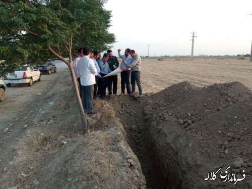 بازدید فرماندار و اعضای شورای تامین کلاله  از پروژه های در حال اجرای طرح آبرسانی شهرستان