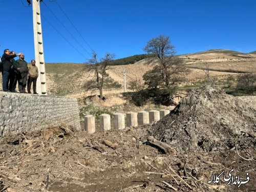 بازدید فرماندار کلاله از بند سرشاخه گیر روستای کاظم خوجه