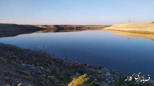 بازدید میدانی فرماندار کلاله از روند لایروبی آب بندان منجم