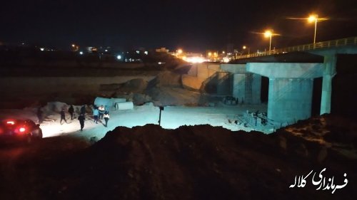 بازدید استاندار گلستان از روند احداث لاین دوم پل میلاد ورودی شهر کلاله