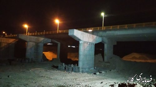بازدید استاندار گلستان از روند احداث لاین دوم پل میلاد ورودی شهر کلاله