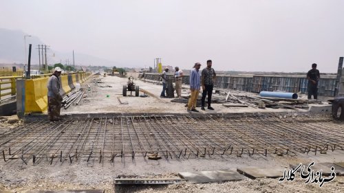 بازدید فرماندار کلاله از روند آماده سازی پروژه لاین دوم پل میلاد ورودی شهر کلاله