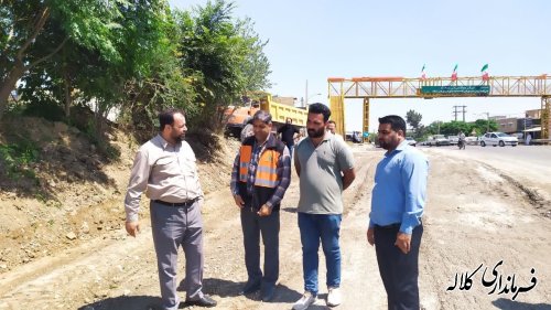 بازدید فرماندار کلاله از روند آماده سازی پروژه لاین دوم پل میلاد ورودی شهر کلاله